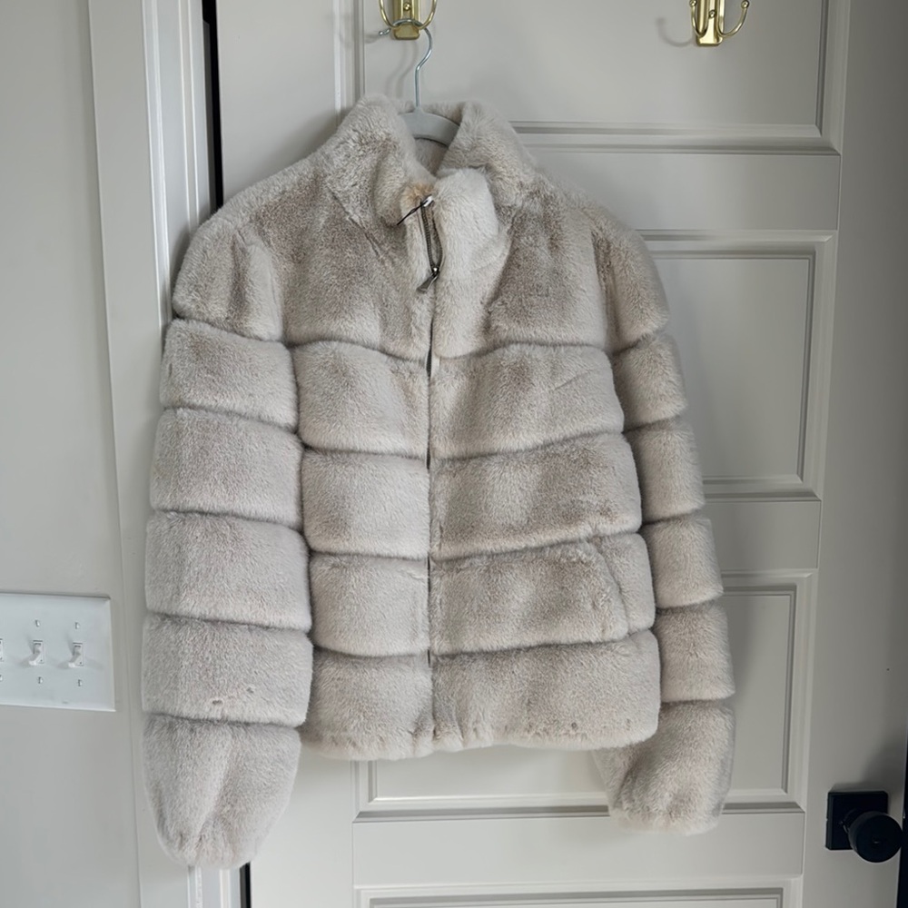 Generation Love Cream Teddy Jacket Plush Faux Fur